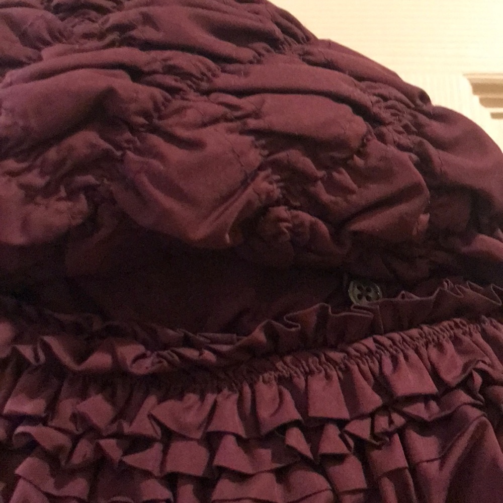 ELIE TAHARI BURGUNDY LIGHT WEIGHT COAT XS - Picture 7 of 8
